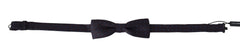 Dolce & Gabbana Gray Pattern Silk Adjustable Neck Papillon Bow Tie - Neckties