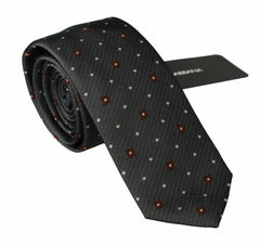 Dolce & Gabbana Gray Patterned Classic Mens Slim Necktie - Neckties
