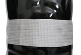 Dolce & Gabbana Gray Patterned Waist Belt Silk Cummerbund - Traditional Clothing Accessories