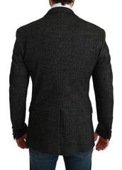 Dolce & Gabbana Gray Plaid Check Slim Fit Jacket Blazer - IT46 | S - Sport Jackets