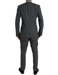 Dolce & Gabbana Gray Plaid Wool MARTINI Formal 2 Piece Suit - IT54 | XL - Pant Suits