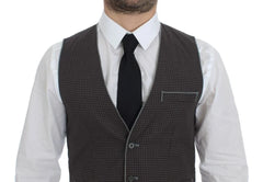 Dolce & Gabbana Gray Polka Dot Dress Vest Gilet Weste - IT46 | S - Vests