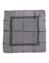 Dolce & Gabbana Gray Polka Dot Silk Square Men Foulard Scarf - Scarves & Shawls