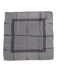 Dolce & Gabbana Gray Polka Dot Silk Square Men Foulard Scarf - Scarves & Shawls
