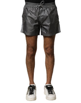Dolce & Gabbana Gray Polyester Mid Waist Casual Bermuda Shorts - IT4 | S - Bermudas