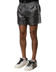 Dolce & Gabbana Gray Polyester Mid Waist Casual Bermuda Shorts - IT4 | S - Bermudas