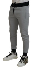 Dolce & Gabbana Gray Polyester Sweatpants Jogger Pants - IT48 | M - Joggers