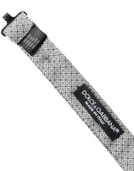 Dolce & Gabbana Gray Silk Adjustable Neck Men Bow Tie - Neckties