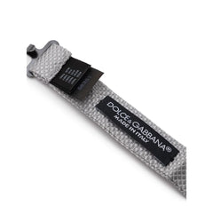 Dolce & Gabbana Gray Silk Bowty - One Size - Neckties