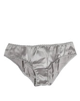 Dolce & Gabbana Gray Silk Stretch Bottom Low Waist Panty Underwear - IT2 | S - Briefs