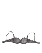 Dolce & Gabbana Gray Silk Underwired Balconette Bra Underwear - IT2 | S - Bras