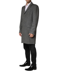 Dolce & Gabbana Gray Single Breasted Men Trench Coat Jacket - IT50 | L