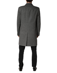 Dolce & Gabbana Gray Single Breasted Men Trench Coat Jacket - IT50 | L