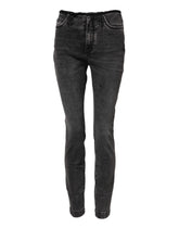 Dolce & Gabbana Gray Skinny Cotton Mid Waisted Denim Jeans - IT40|S - Jeans