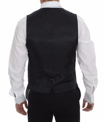 Dolce & Gabbana Gray Slim Fit Button Front Dress Formal Vest - 48 | M - Vests