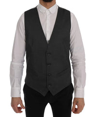 Dolce & Gabbana Gray STAFF Cotton Rayon Vest - IT50 | L - Vests