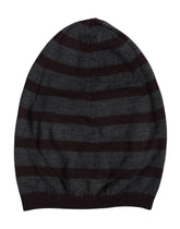 Dolce & Gabbana Gray Striped Wool Knitted Winter Beanie Hat