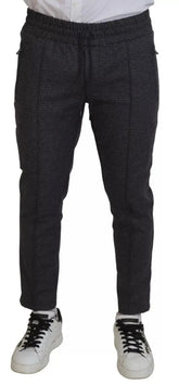 Dolce & Gabbana Gray Striped Wool Skinny Trouser Pants - IT48 | M