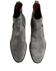 Botas Chelsea Dolce & Gabbana Grises Botas de Cuero Suede