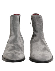 Botas Chelsea Dolce & Gabbana Grises Botas de Cuero Suede
