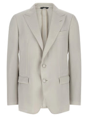 Dolce & Gabbana Gray Virgin Wool Blazer