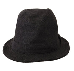 Dolce & Gabbana Gray Virgin Wool Logo Fedora Trilby Cappello Hat - Fedoras