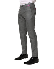 Dolce & Gabbana Gray Viscose Skinny Men Dress Trouser Pants - IT48 | M