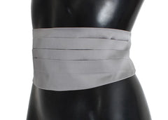 Dolce & Gabbana Gray Waist Belt Silk Cummerbund - IT48 | M - Sashes