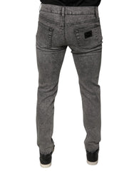 Dolce & Gabbana Gray Washed Cotton Skinny Denim Jeans - IT48 | M - Jeans