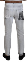 Dolce & Gabbana Gray Washed Skinny Men Denim Jeans - IT46 | S - Jeans