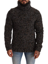 Dolce & Gabbana Gray Wool Blend Turtleneck Pullover Sweater - IT46 | S - Sweaters
