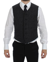 Dolce & Gabbana Gray Wool Blend Vest Gilet Weste - IT48 | M - Vests