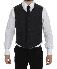 Dolce & Gabbana Gray Wool Blend Vest Gilet Weste - IT48 | M - Vests