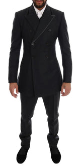 Dolce & Gabbana Gray Wool Double Breasted 3 Piece Suit - IT46 | S - Pant Suits