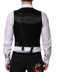 Dolce & Gabbana Gray Wool Dress Formal Men Waistcoat Vest - IT48 | M - Vests