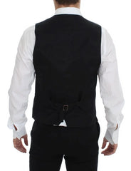 Dolce & Gabbana Gray Wool Formal Dress Vest Gilet Weste - IT48 | M - Vests