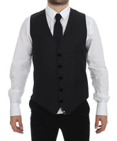 Dolce & Gabbana Gray Wool Formal Dress Vest Gilet Weste - IT48 | M - Vests