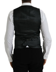Dolce & Gabbana Gray Wool Formal Dress Waistcoat Vest - IT48 | M - Vests