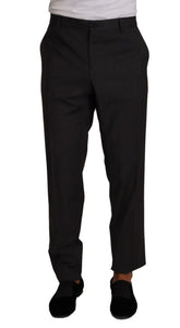 Dolce & Gabbana Gray Wool Formal Tuxedo Trouser Dress Pants - IT58 | XXL - Trousers