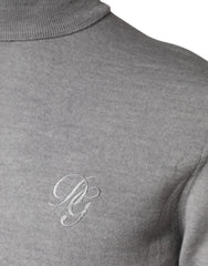 Dolce & Gabbana Gray Wool Knitted Men Pullover Sweater - IT48 | M - Sweaters
