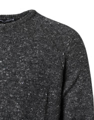 Dolce & Gabbana Gray Wool Knitted Round Neck Pullover Sweater - IT54 | XL - Sweaters