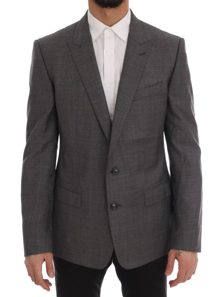 Dolce & Gabbana Gray Wool MARTINI Slim Blazer - IT52 | L - Sport Jackets