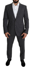 Dolce & Gabbana Gray Wool Men Formal 2 Piece MARTINI Suit - IT52 | XL - Tuxedos