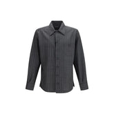 Dolce & Gabbana Gray Wool Oves Aries Dress Shirt