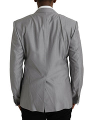 Dolce & Gabbana Gray Wool Peak Single Breasted Coat Blazer - IT52 | XL - Sport Jackets