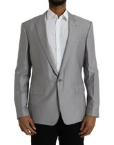 Dolce & Gabbana Gray Wool Peak Single Breasted Coat Blazer - IT52 | XL - Sport Jackets