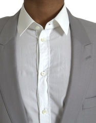 Dolce & Gabbana Gray Wool Peak Single Breasted Coat Blazer - IT54 | XL - Sport Jackets