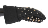 Dolce & Gabbana Gray Wool Shearling Studded Gloves - 9|M - Gloves & Mittens