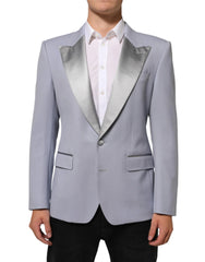 Dolce & Gabbana Gray Wool SICILIA 2 Buttons Men Suit Blazer - IT50 | L - Sport Jackets