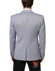 Dolce & Gabbana Gray Wool SICILIA 2 Buttons Men Suit Blazer - IT50 | L - Sport Jackets